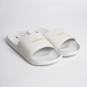 Men's PU One Band Slides with Embossed Branding
