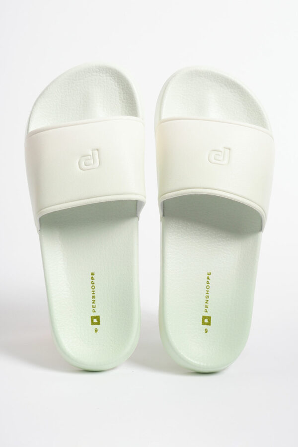 Men's Gradient Polyurethane Leather Slides with P Logo