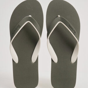 Men's Two-Toned Sawtooth Sole Flip Flops
