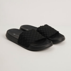 Men's Checkered Knit Band Slides
