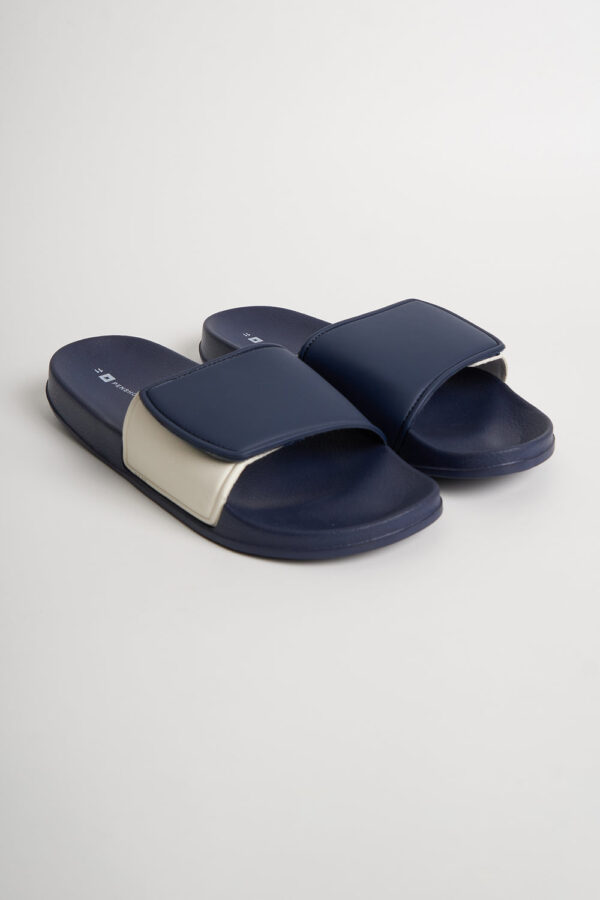 Men's Contrast Velcro Band Slides