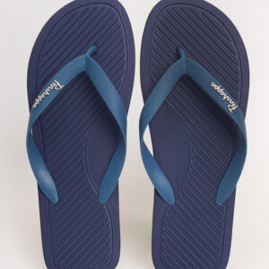 Men's Two-Toned Strap Flip Flops with Contrast Sole