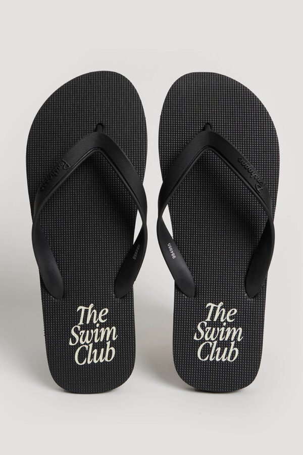 Men's Flip Flops with Printed Text