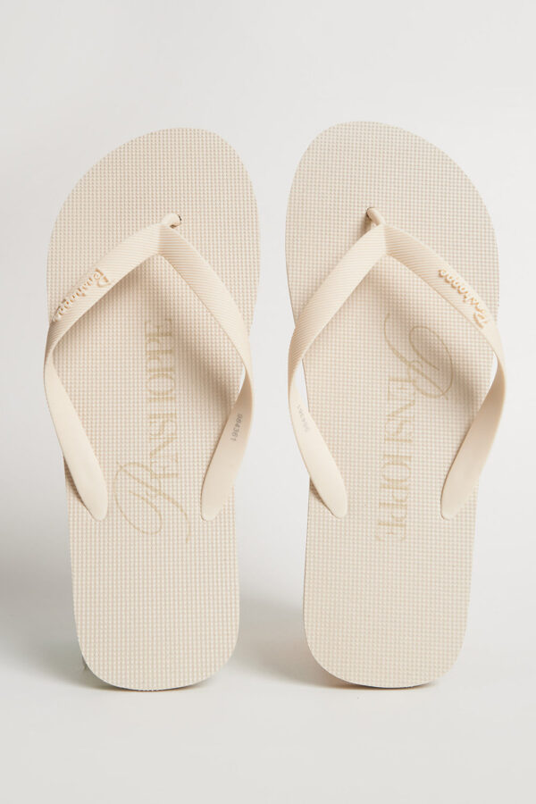 Men's Two-Toned Sole Flip Flops with Branding