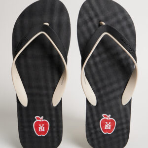 Men's Two-Toned Strap Flip Flops with Branding