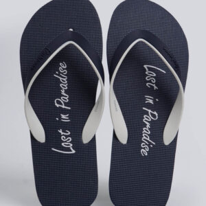 Men's Flip Flops with Printed Text