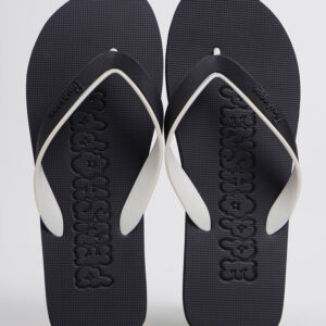 Men's Two-Toned Strap Flip Flops with Debossed Branding