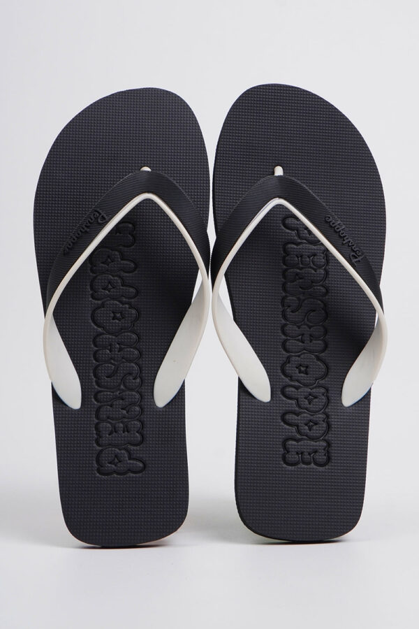 Men's Two-Toned Strap Flip Flops with Debossed Branding