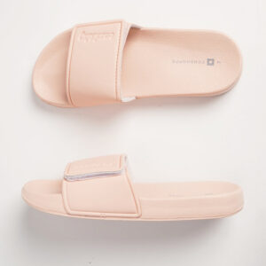 Women's Velcro Band Slides with Text