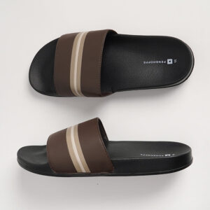 Men's One Band Slides with Stripes Details