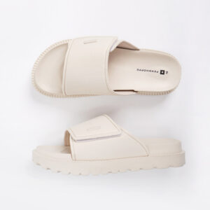 Women's All Rubber One Band Slides with Buckle