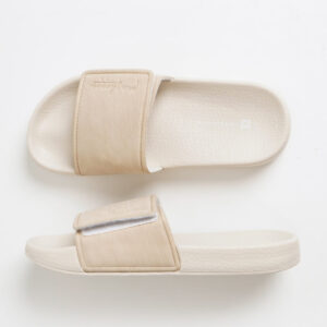 Women's Textured PU Leather Slides with Branding