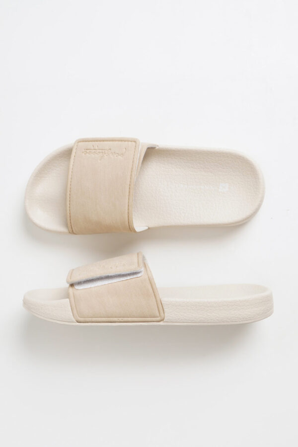 Women's Textured PU Leather Slides with Branding