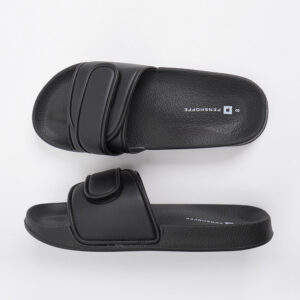 Women's Three Velcro Band Mesh Fabric Slides