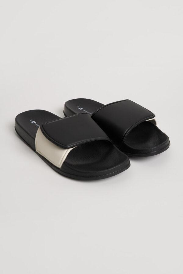 Men's Contrast Velcro Band Slides