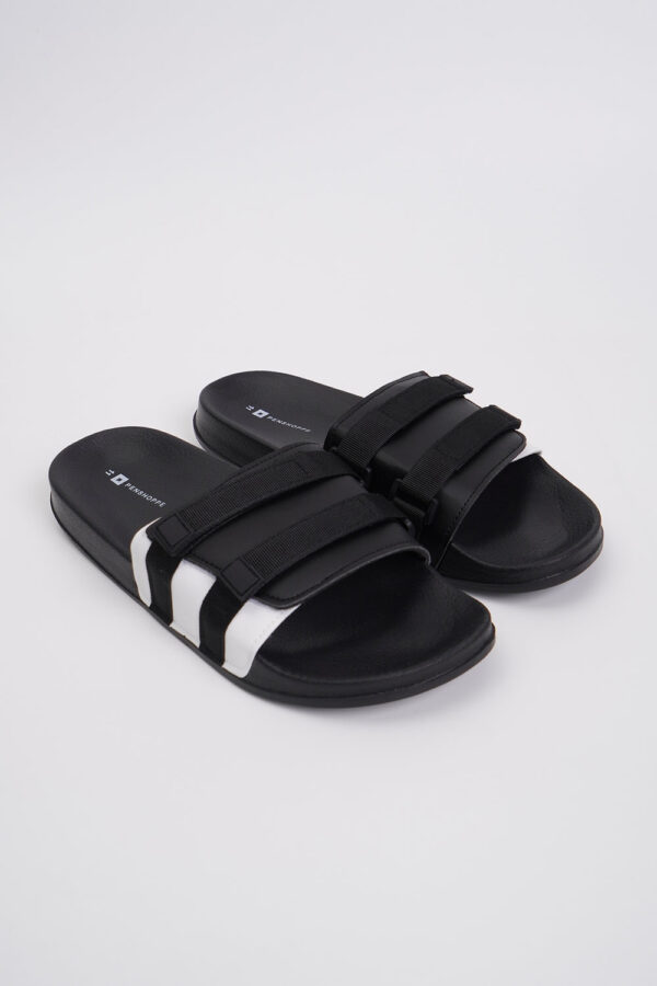 Men's Color-Blocking Velcro Band Slides
