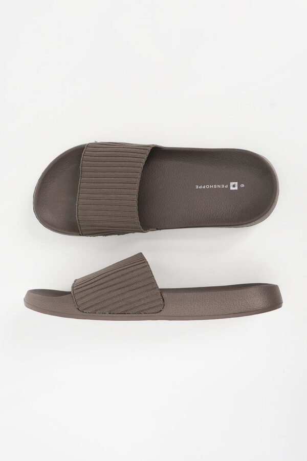 Men's One Band Knitted Slides with Pattern