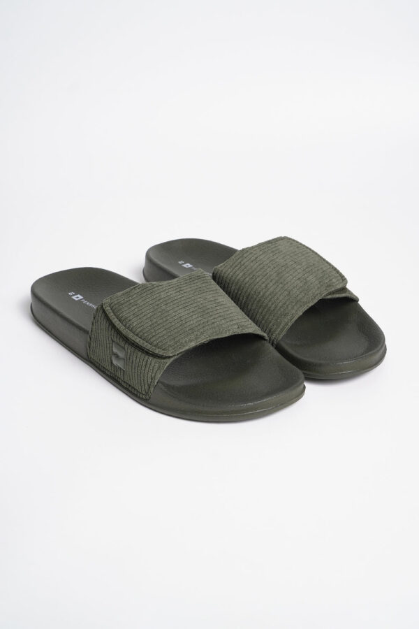 Men's Corduroy Velcro Band Slides